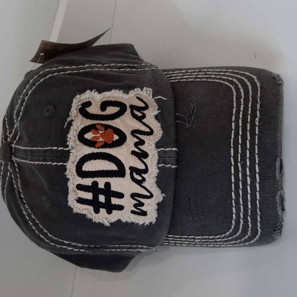 #Dog Momma Baseball Hat Cap Headwear Vintage Look KBETHOS NWT Black